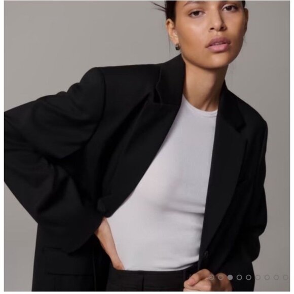 NWT Everlane The ’80s Blazer Black Oversized Women's Size 2 MSRP $185 - Picture 1 of 16